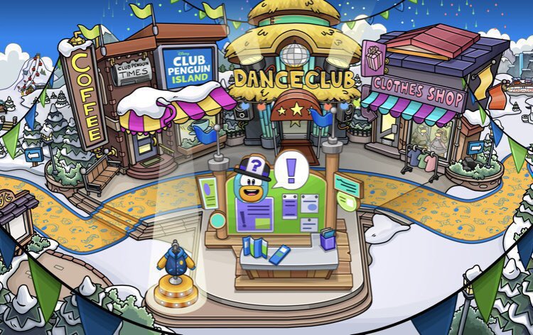 ThatPenguinGame's tweet photo. 9 years ago today, the Waddle On Party started. The final Party on the island of Club Penguin. Penguins could test their knowledge with game trivia, fill out a memories page, and finally tip an Iceberg. https://t.co/mYvBtF9M26