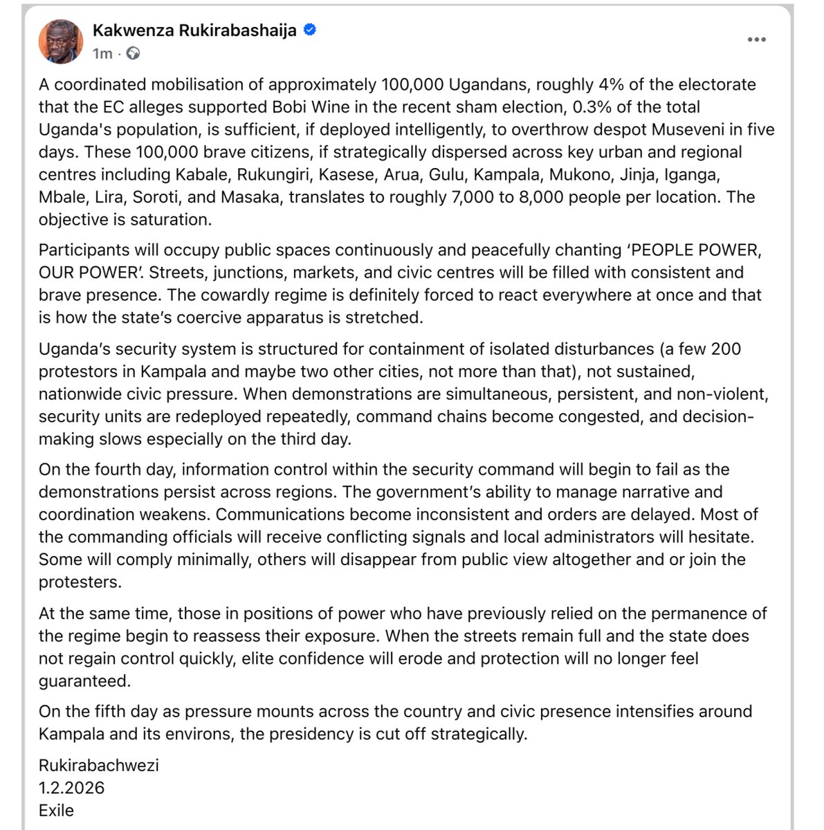 Kakwenza Rukirabashaija tweet media