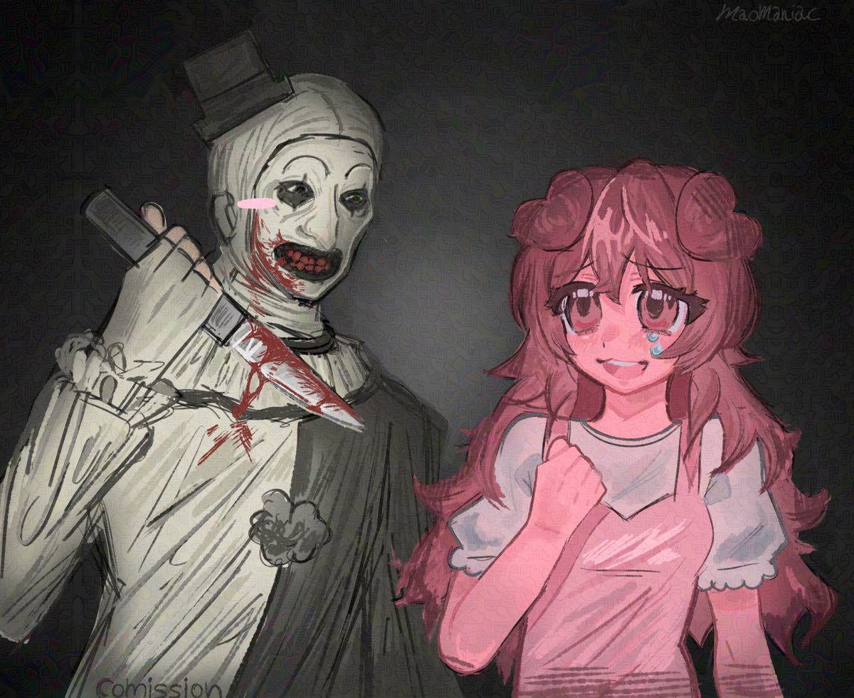 maomaniac's tweet photo. A commission! #terrifiertheclown #art https://t.co/gKMmeFXo6I