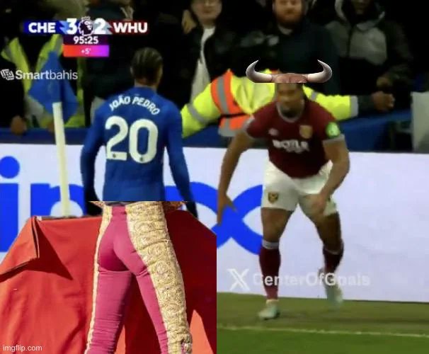 TrollFootball's tweet photo. Spanish bull vs Favela guy https://t.co/RikOaeACcC