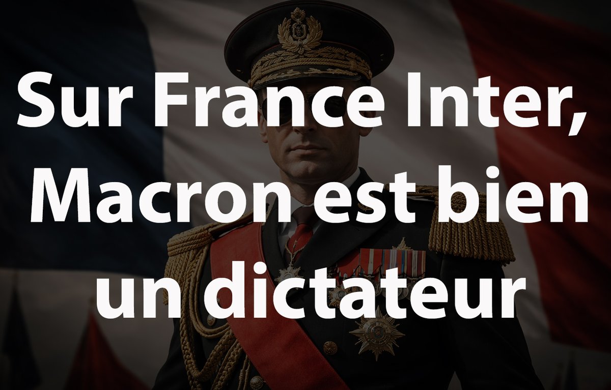 SUR FRANCE INTER, MACRON EST BIEN UN DICTATEUR  - Pour ceux qui nourrissaient encore des doutes sur les penchants autoritaires, voire dictatoriaux, du chef de l’État français, l’émission « Le Grand Face-à-Face » sur France Inter a permis de les dissiper.

UN CONCEPT NOVATEUR :