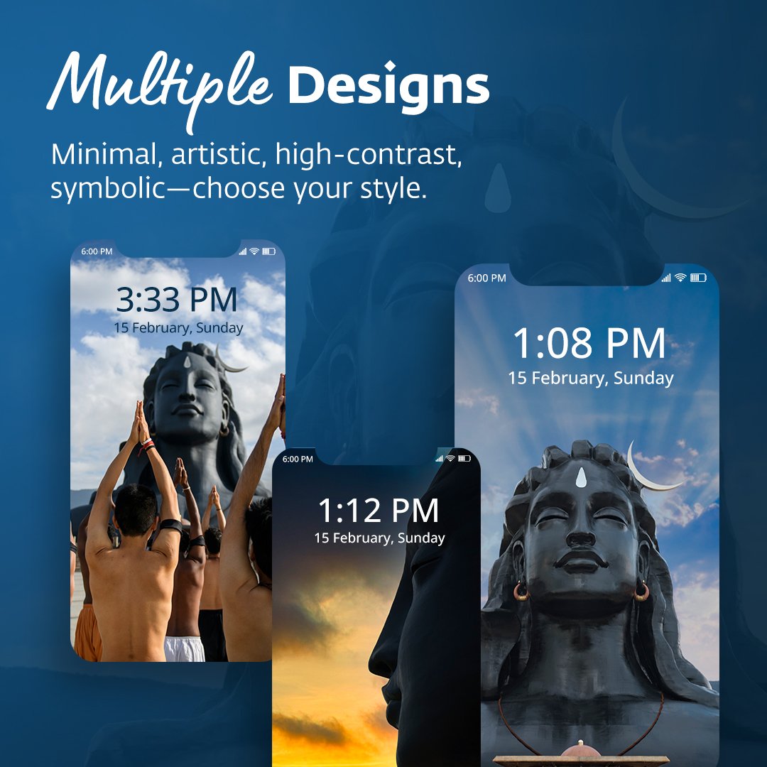 ishafoundation's tweet photo. This Mahashivratri, let your lockscreen become a gentle nudge to turn inward, every single time you pick up your phone.

Download Now: https://t.co/bDS9DU3IGx

#MSR2026Wallpapers #IshaMahashivratri2026 #Mahashivratri2026 https://t.co/E5aEeKQc68
