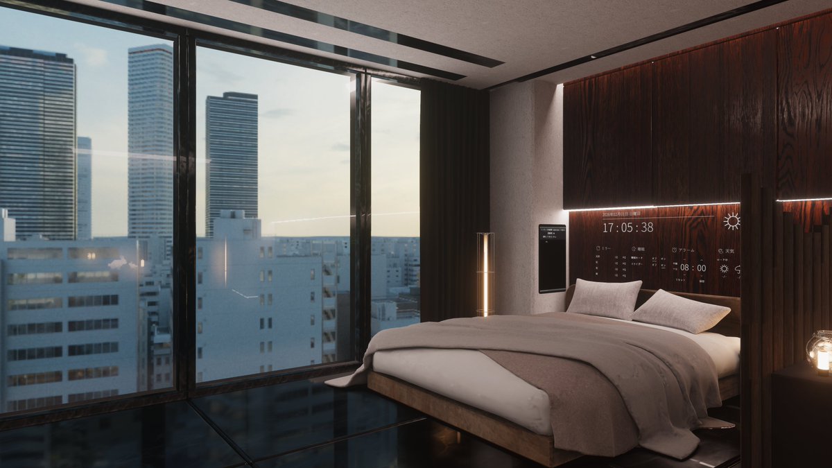 tian_vrc's tweet photo. 新しいワールドができました
ワールド名:CityHotel FowTwo

二人用V睡眠兼チルワールドになっており、外の風景が時間に合わせて変わります。

来週には多人数用も出します。

https://t.co/vYPEam0gRu

#VRChat #VRChatワールド紹介 #VRChat_world https://t.co/6GejlWi68u