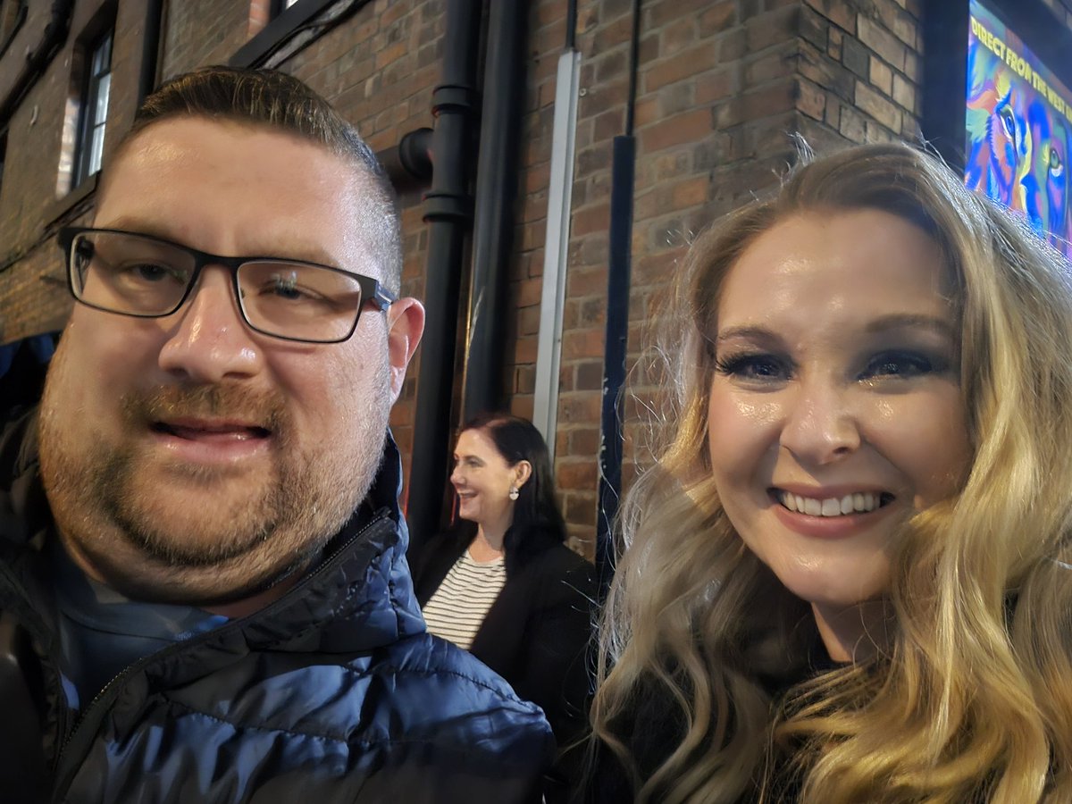 gazblack28's tweet photo. @MusicalTheatreR @DameDenning @OfficialSteps You were fantastic in Here and Now last night in the Opera house Belfast.  Met you at stage door when you were in  &amp;Juliet in Liverpool and yourself and Sandra Girven were two absolute lovely ladies to meet. I look terrible the camera was on timer 🤣 https://t.co/BkNGHB6Zlq