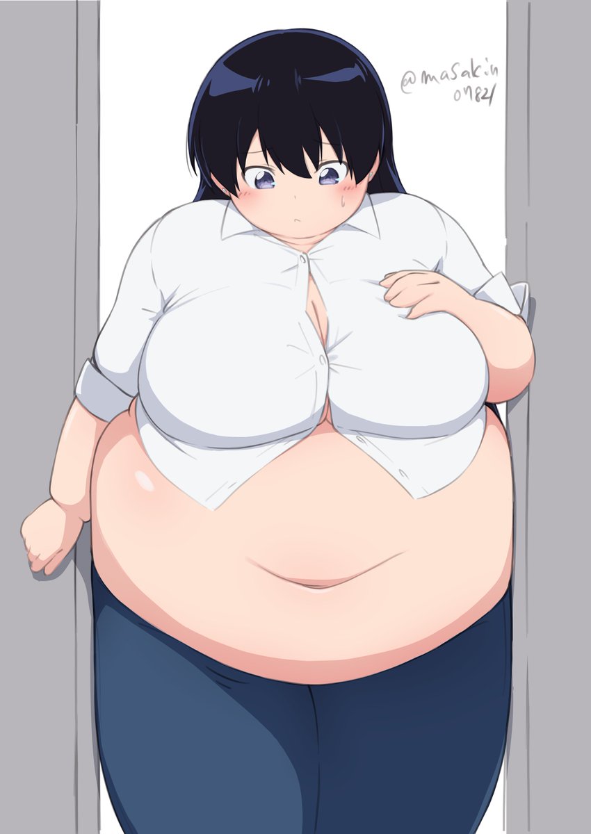 「でぷん…」|MASAKIN🐏のイラスト