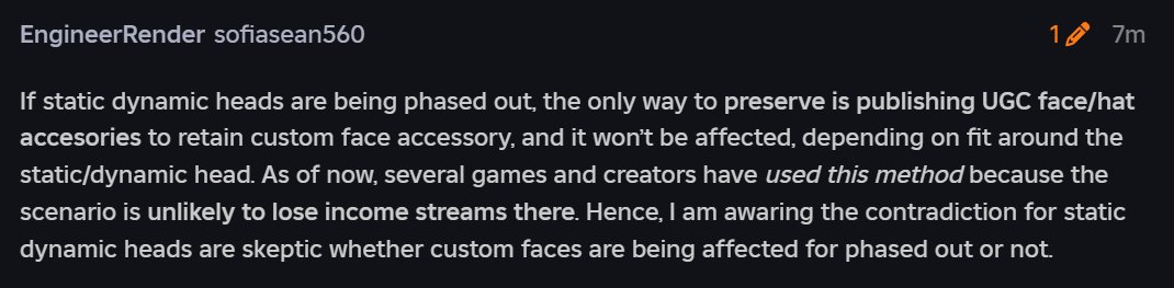 "Dear Roblox UGC creators and investors, please read the resolution there, despite the backlash." (reply from Roblox DevForum)
#Roblox #RobloxUGC