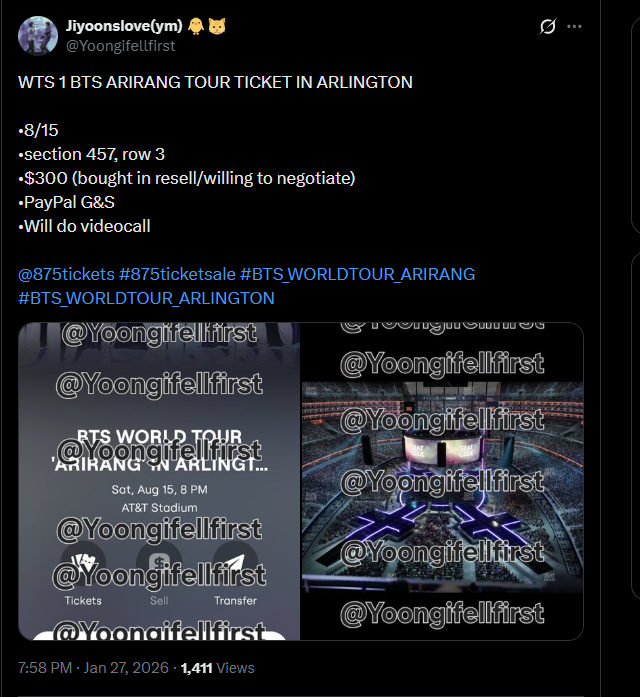 Yoongifellfirst's tweet photo. @deekay_bts @nana_jasu Please don't send her any money; she doesn't have those tickets, I do. She is using my video

I can show any proof

https://t.co/K3RbrcfdUi https://t.co/wnEMLYFqQL