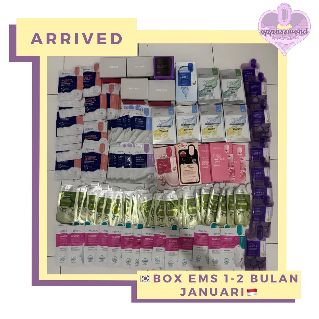 #ords_arrival
From 🇰🇷 to 🇮🇩

— EMS KR 
— Sharing Warehouse

EMS BULAN JANUARI 2026 BOX KE 1-2

All of them have safely arrived to your house 🥺🥺

Thankyuuuu for trusting us 💜💛
See you next order 😘😘