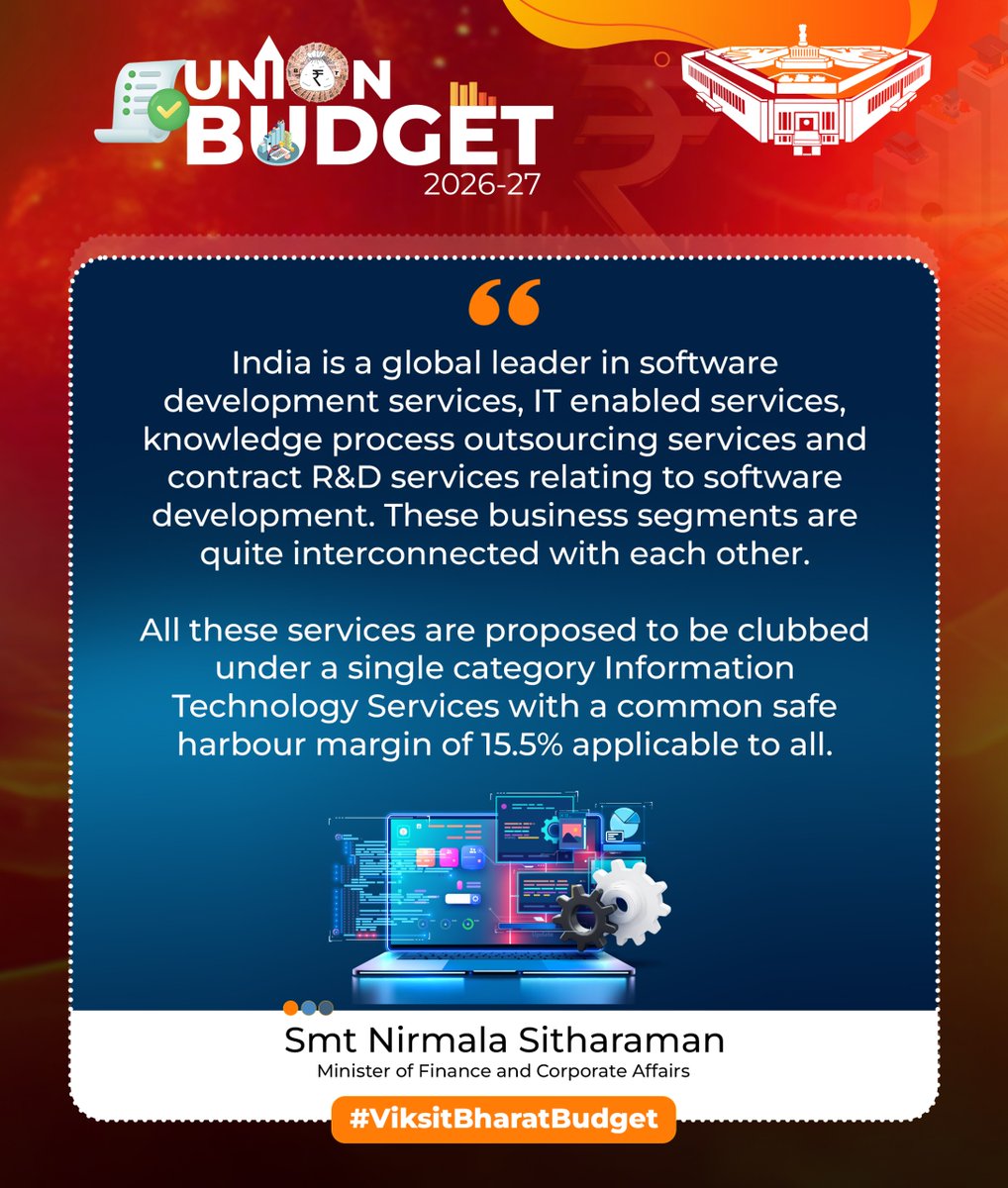 India is a global leader in software development services, IT enabled services, knowledge process outsourcing services and contract R&amp;D services relating to software development. These business segments are quite interconnected with each other. 

All these services are proposed