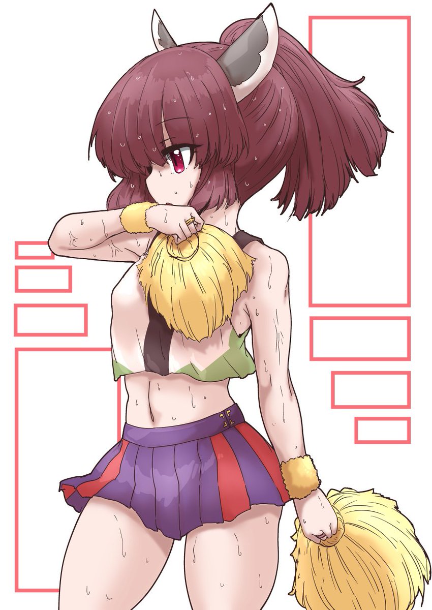 今日の日課はポンポン付きチアガール東北きりたんです 