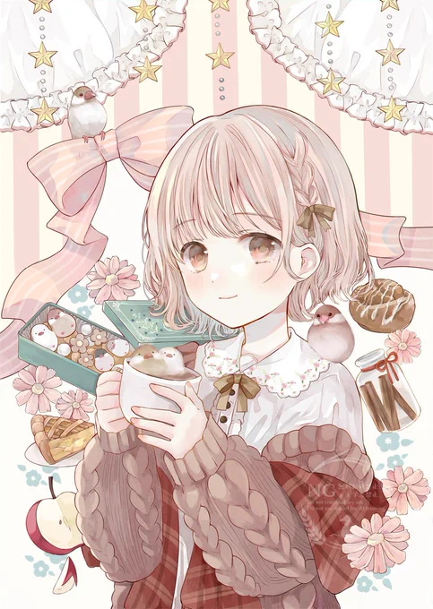 #みなさん2年前の今頃はどんな絵描いてましたか 2年前の2月に描いたシナモン文鳥の絵