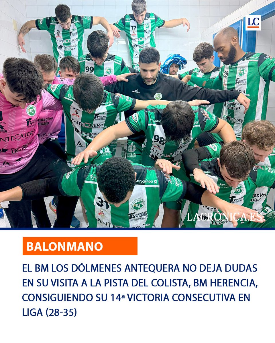 #Balonmano | El <a href="/DolmenesAtqBM/">Balonmano Dólmenes Antequera</a> no deja dudas en su visita al BM Herencia (28-35) donde suma su 14ª victoria consecutiva

▶️  El equipo antequerano cumplió a la perfección con su papel de favorito ante el colista del grupo, arrasando en su visita a Ciudad Real, para seguir como
