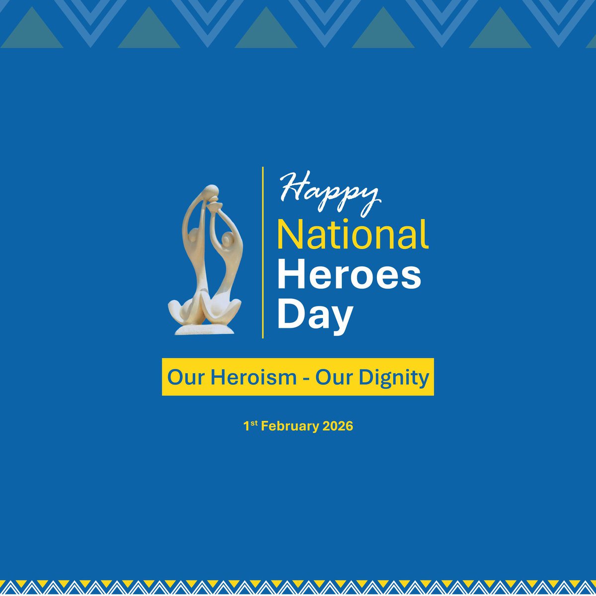 Happy Heroes Day 

Today, We remember those who fought injustice with courage and conviction. Freedom was earned because heroes refused to be silent.

#RwandaInUK #NationalHeroesDay