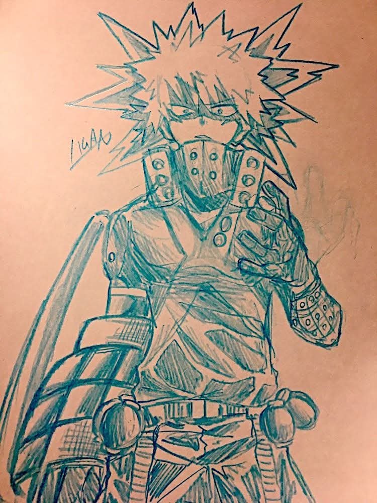 アナログとデジタルで描いた、かっちゃん💥