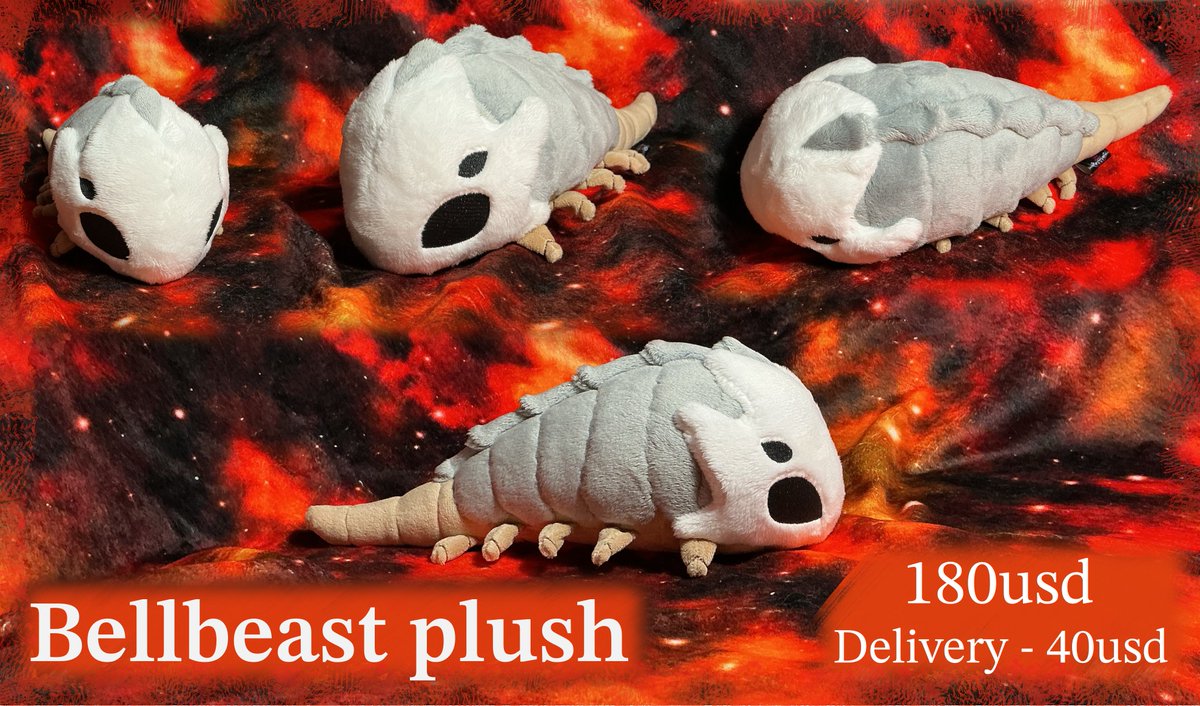 Deprsmansion's tweet photo. ✨SALE ✨ 
Bellbeast plushie  180usd plus 40 for delivery 
Finished plush ready for delivery, looking for the loving hands ^^ 
 Payment throught paypal. Claim through DM!  
#hollowknight  #silksong #bellbeast #handmade #plush https://t.co/ZH81AS5YhV