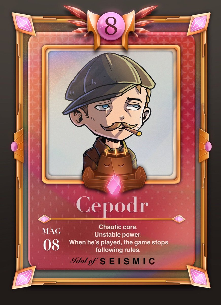 finally i have my own magic card !
a lot of <a href="/SeismicSys/">Seismic</a> member have this 💖 
shout to the magic hand <a href="/Pein1911/">Pein ♦️</a> !
<a href="/NoxxW3/">Noxx</a> <a href="/xealistt/">Xealist</a> <a href="/heathcliff_eth/">Heathcliff</a>