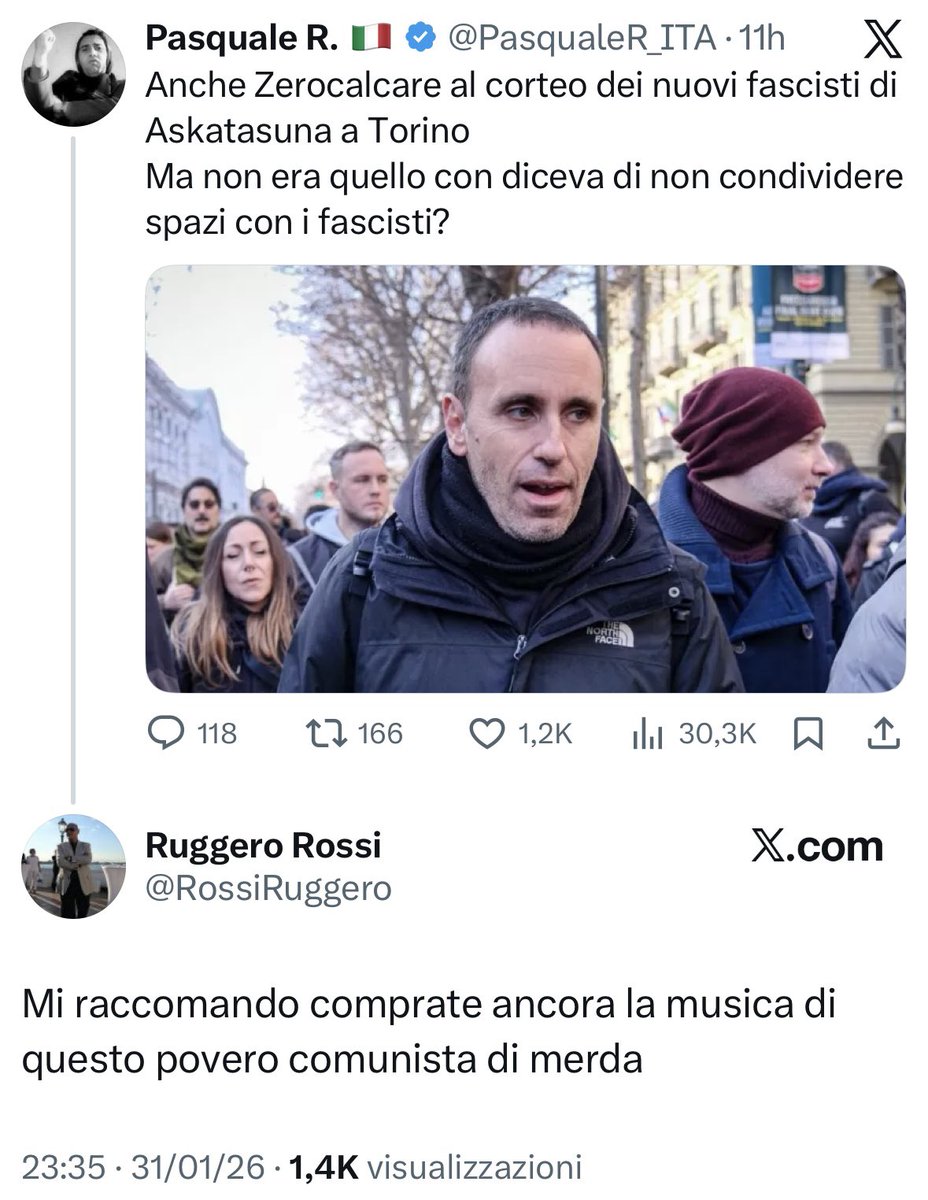 gli account di destra mi mandano al manicomio