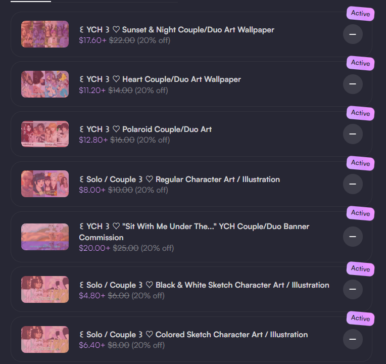 the 20% discount is available on all my couple/duo services on vgen!! 💛

#commissionsopen #VGenComm #VGenOpen