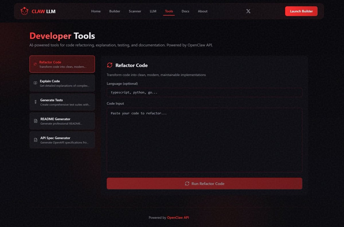 ClawLLM's tweet photo. https://t.co/iTtxEJ3Oex has now been updated!

more tools using @openclaw's API https://t.co/tse4rj9vcg