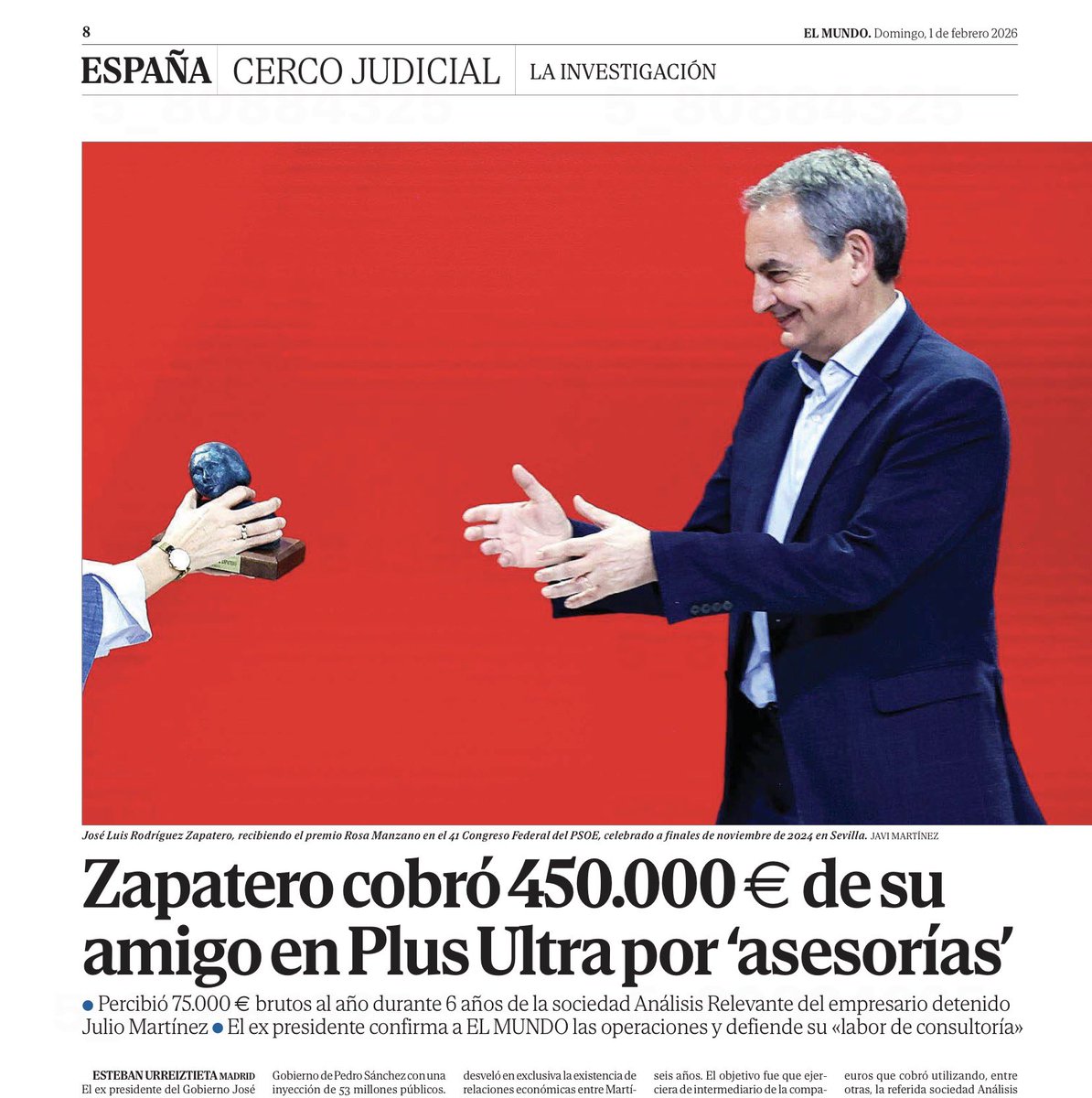 El entorno de Plus Ultra tiene tentáculos en muchas direcciones.  Y deberíamos saber TODOS los que han cobrado por blanquearlo.