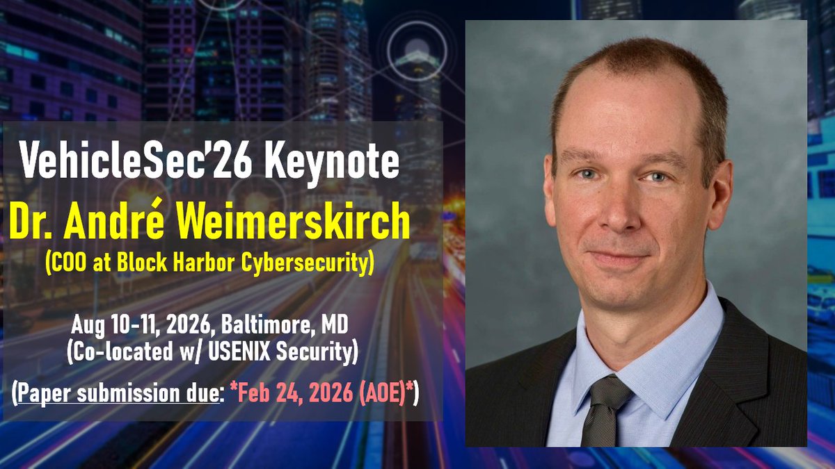 USENIX-VehicleSec2026 tweet media