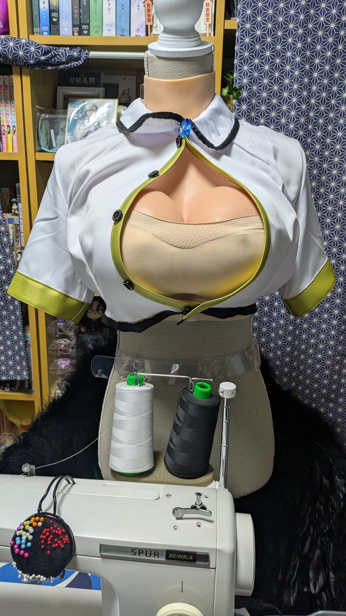 ボタンまで付けたけどホック買い忘れてまた次回