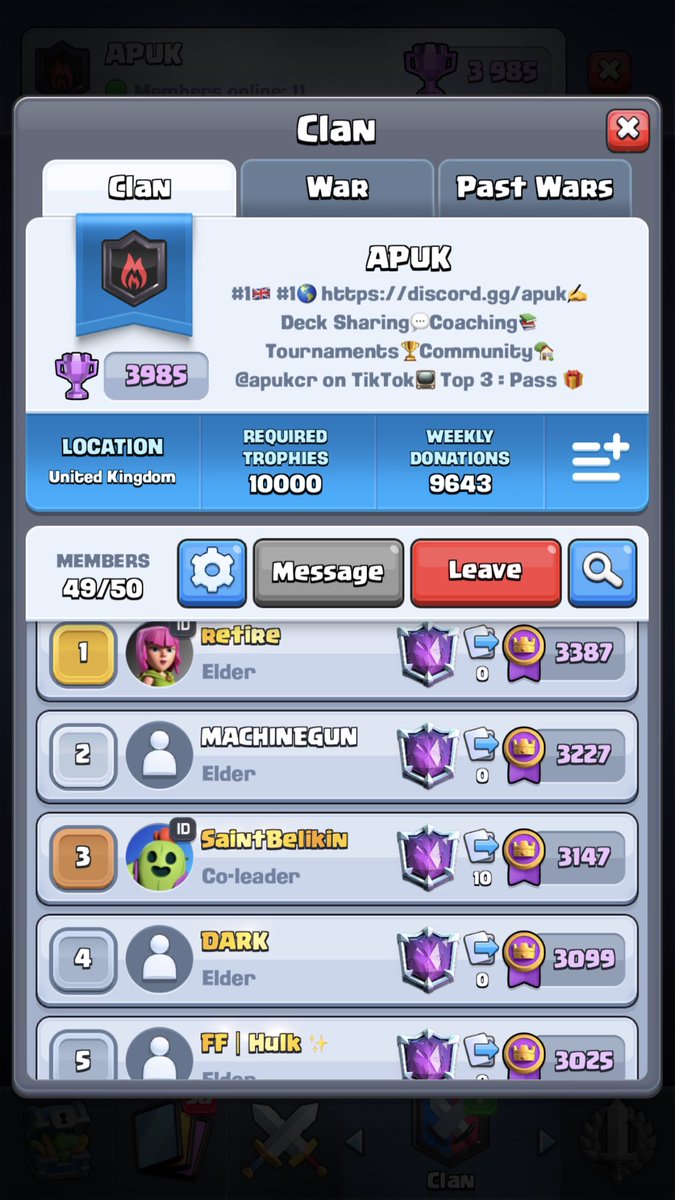 Looking good guys… discord.gg/apuk 
#clash #clashroyale