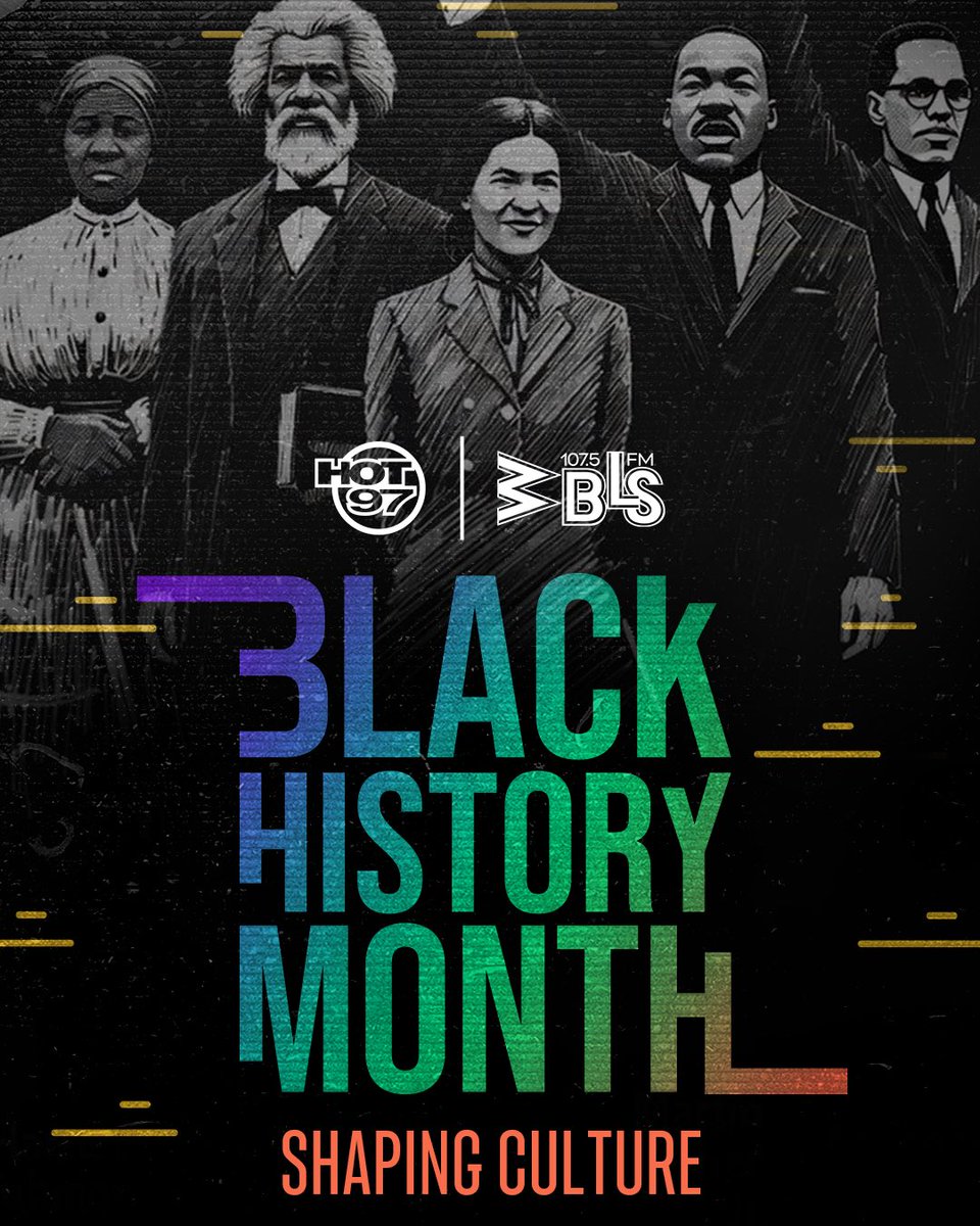 HOT97's tweet image. #HOT97 &amp;amp; #WBLS is celebrating Black History Month by honoring the voices, culture, and influence that continue to shape music, media, and our communities. From legendary pioneers to today’s game-changers, we’re spotlighting the stories, sounds, and impact of Black
