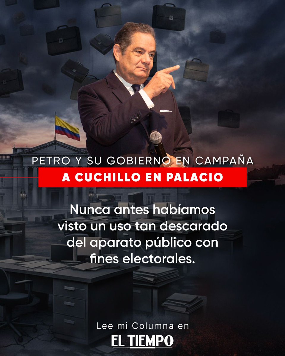 A cuchillo en Palacio

Debo confesar que no podía dar crédito al escuchar esta semana a una funcionaria despedida de la Presidencia de la República decir al aire que en palacio había que andar con cuchillo para defenderse de un gobierno y un Presidente en campaña. Lo cierto es