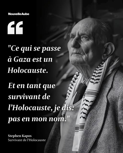ericthomex's tweet photo. Stephen Kapos, survivant de l’Holocauste, dénonce la situation à Gaza.
"Ce qui se passe à Gaza est un Holocauste", dit-t-il, avant d’ajouter : "En tant que survivant de l’Holocauste, je dis : pas en mon nom. "
#holocauste #Gaza #Kapos https://t.co/eSQzziswFD