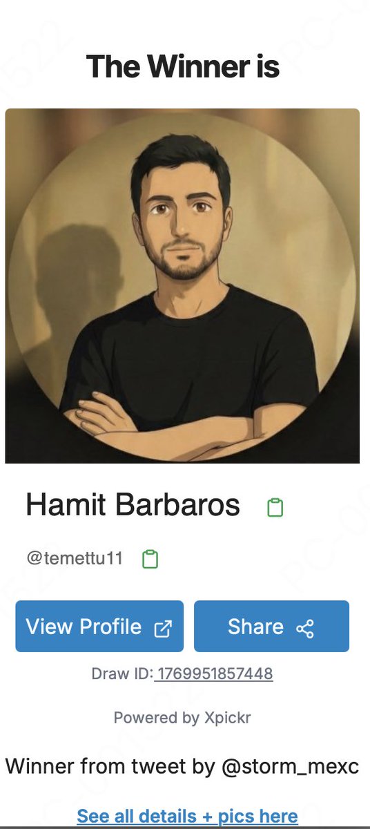 Soz verdigim gibi bugun cekilis sonucu geldi. 💙#MEXCSilver cekilisimiz sona erdi. 

Subat ayinin basindayiz. Kotu piyasada biraz hepimize eglence oldu. Daha cok sayida cekilis gelecek o yuzden kimse uzulmesin. 👌

Kazanan: <a href="/temettu11/">Hamit Barbaros</a> ozelden bana ulasmanizi rica edecegim. Tebrik