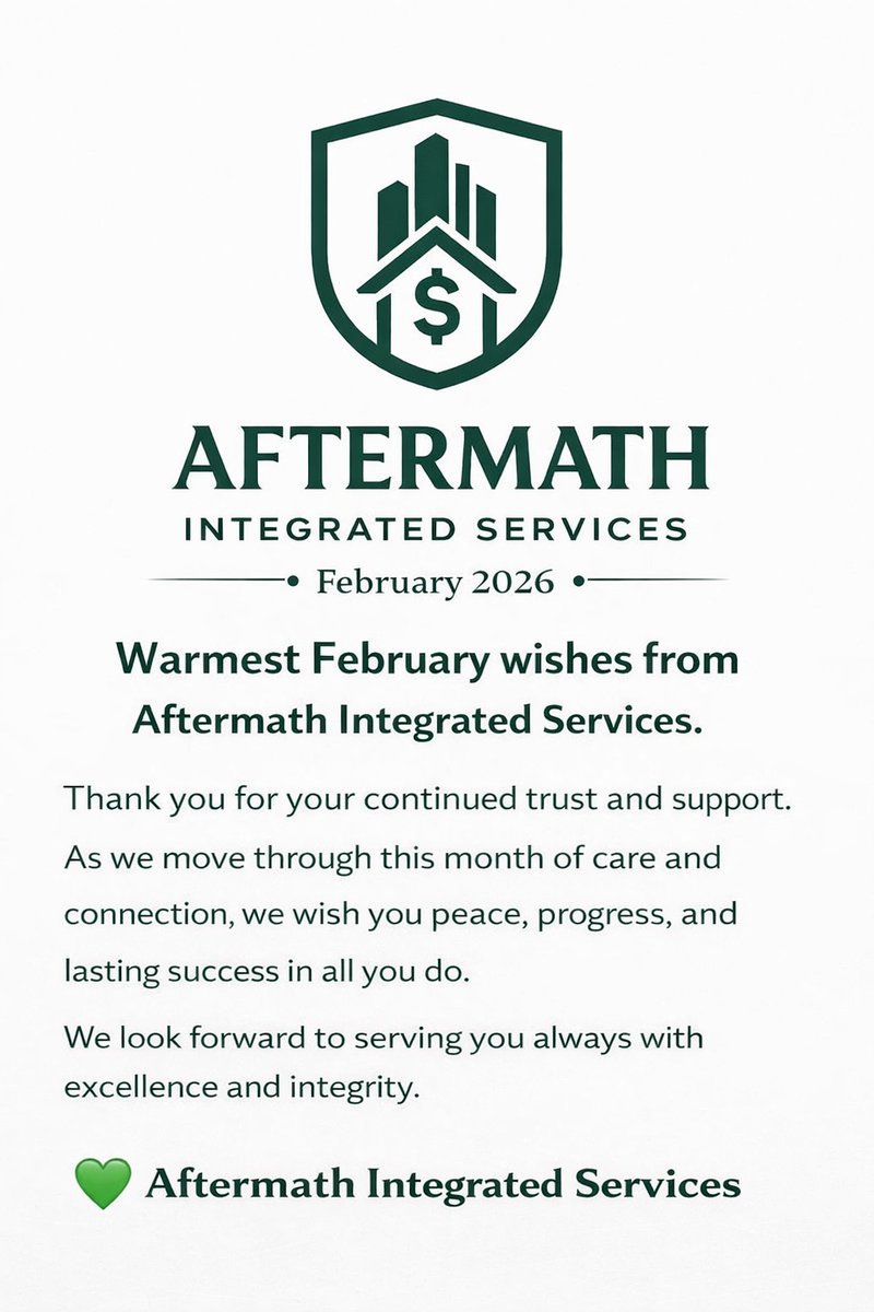 AFTERMATHOO7's tweet photo. "Happy New Month! 🌅 Wishing you a productive and successful February 2026. Thanks for your trust in us!"
#AftermathIntegrated
#newmonth
#customersatisfaction
#february2026focus https://t.co/OOoTSI0tZx