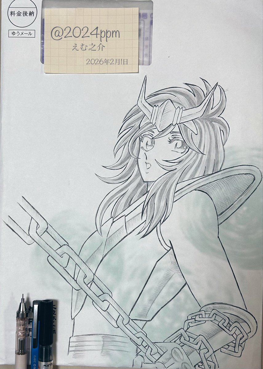 相互さんはじめ、色んなかたの「好き」の熱量を感じる作品に触発されて、久しぶりに描きたくなりました☺️昔の雑誌『聖闘士星矢コスモスペシャル』を参考に瞬ちゃんを描きました💫何回も描き直しながら、星矢FAを描かれてる皆さんのすごさを実感😭
あっという間に2月⛄️💦
今月もよろしくお願いします✨