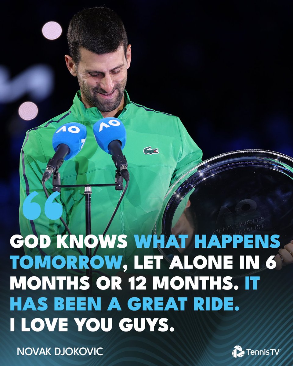 TennisTV's tweet photo. Another incredible run in Australia for Novak Djokovic 🇦🇺✨

@DjokerNole #AO26 https://t.co/Vc4Xk5T6QT