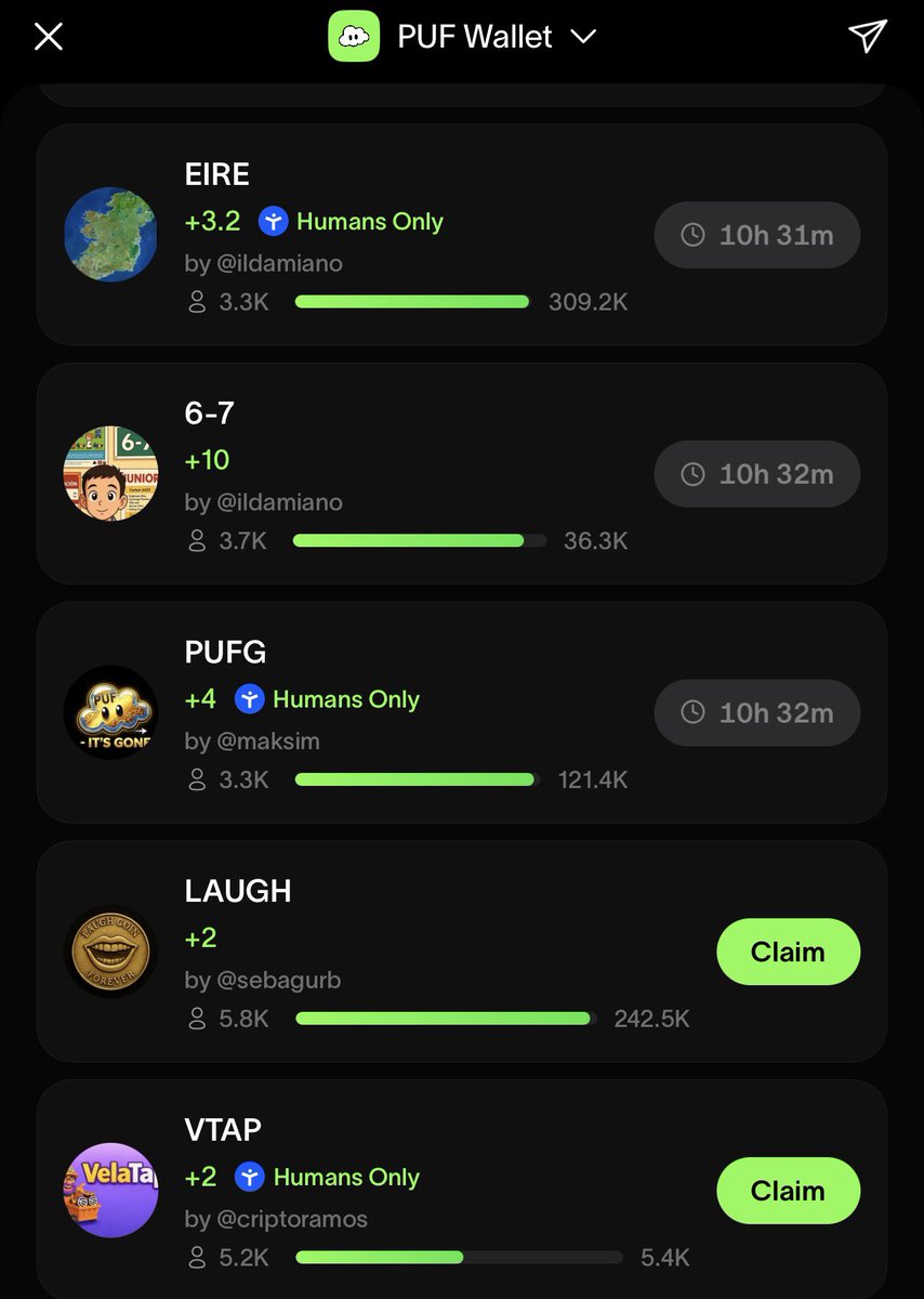 CVD03M's tweet photo. Delighted to be a token provider in @PufLaunch PUFWallet - be sure and claim your Ireland Donegal and 6-7 coins! More coming soon! #freememe https://t.co/OvamSevviZ