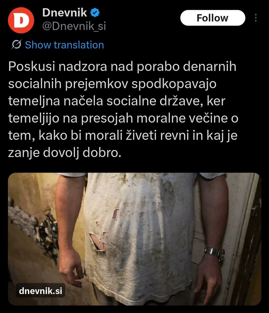Zdrava mera nadzora nad upravičenostjo in namensko porabo socialnih prejemkov je pač vedno na mestu.

Razumno delovanje v tej smeri je pomembno tudi zaradi vseh tistih, ki delajo in prispevajo, da se lahko taki prejemki sploh ustvarjajo in delijo.

Velika večina državljanov je