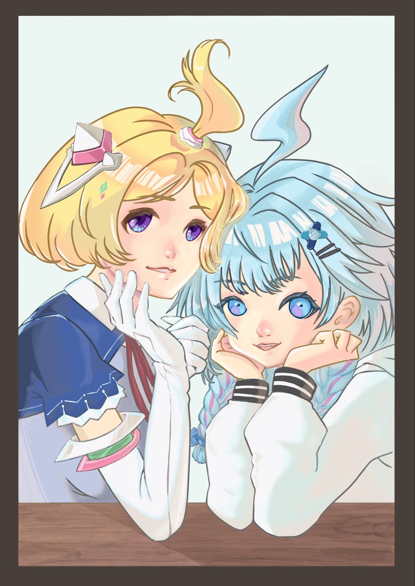 obixtu's tweet image. 『ロゼ先と水宮』
勝手ながら、さらなる交流を
期待しています。
#アロ絵