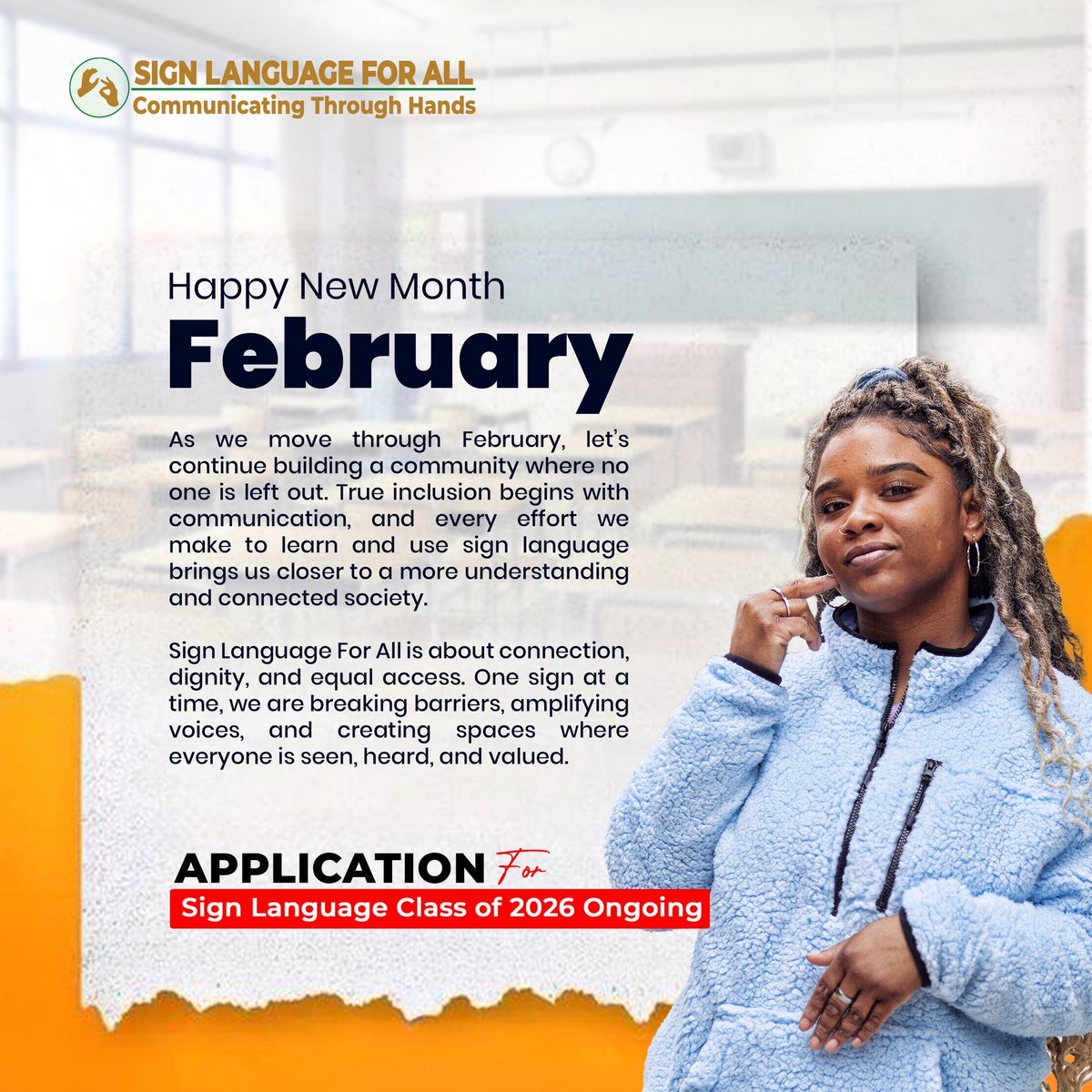 AlexOgwal5's tweet image. Sign Language skill is a necessity. Happy New #Month, February ✨️ ☺️