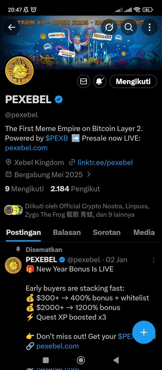 jack_super15's tweet image. Lfgooo... 

0xF02EcefC78A54E236bF1b41DCFc5aDde42D4EAaa

@skyrck18
@lightaudio01
@RepRiper 

#Pexebel $PEXB #Airdrop #giveaway