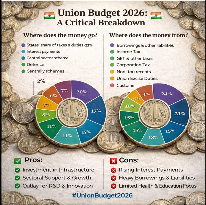 MBAMarketingPro's tweet photo. My Words
𝐓𝐡𝐞 𝐔𝐧𝐢𝐨𝐧 𝐁𝐮𝐝𝐠𝐞𝐭 2026 𝐫𝐞𝐟𝐥𝐞𝐜𝐭𝐬 𝐚 𝐛𝐚𝐥𝐚𝐧𝐜𝐢𝐧𝐠 𝐚𝐜𝐭 𝐛𝐞𝐭𝐰𝐞𝐞𝐧 𝐠𝐫𝐨𝐰𝐭𝐡, 𝐬𝐭𝐚𝐛𝐢𝐥𝐢𝐭𝐲, 𝐚𝐧𝐝 𝐨𝐛𝐥𝐢𝐠𝐚𝐭𝐢𝐨𝐧.

#UnionBudget2026 #IndianEconomy #FiscalPolicy #PublicFinance #Economics #IndiaGrowth #PolicyAnalysis #Rupee https://t.co/UU6gX8vnh4