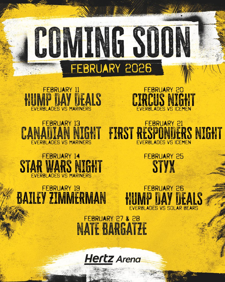 Short month, big lineup. February hits different at Hertz Arena 👀

💻 hertzarena.com