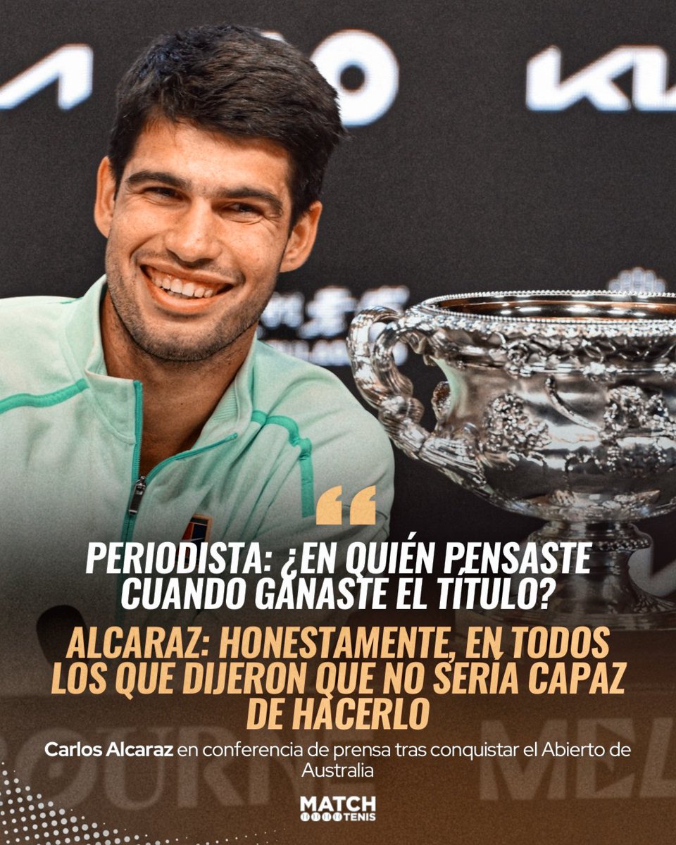 Alcaraz sincero y directo 🤫