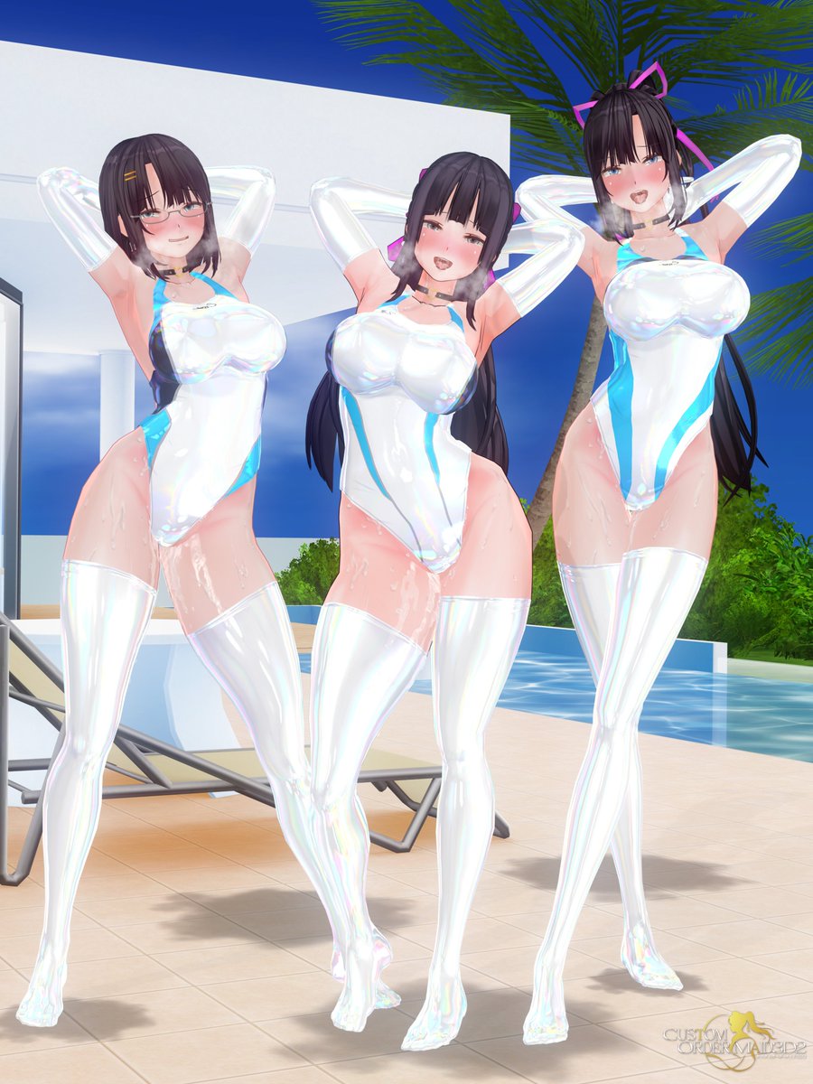 えちえち艶テカパール競泳水着 