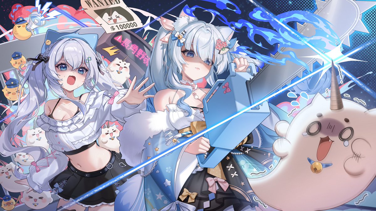 YumeSakura_Hiki's tweet photo. 沁涵生日快樂~
https://t.co/iElUlGObOk
這張圖片的構思是:1.慶祝沁涵新衣裝
2.沁涵老是對著長角野魂說要鋸角
3.被鋸的不是我，因為我在她身後
4.沁涵:妳不怕我轉身就鋸妳了嗎
5.  ........
#狐狸來梳毛 https://t.co/BLUy9TGc3H