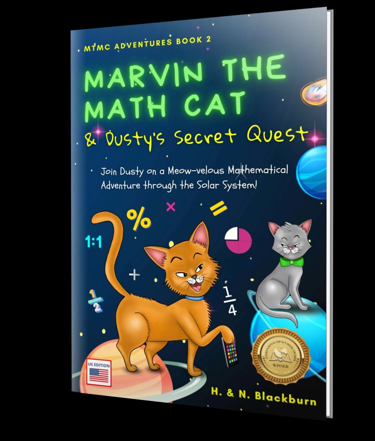 MarvinMathCat's tweet photo. π Get ready for an out-of-this-world #mathadventure with #MarvintheMathCat & Dusty! ππ± In Book 2: Dusty's Secret Quest, they explore number sense & the wonders of the solar system! ππ Join their cosmic journey! πβ¨ #ChildrensBooks #NumberSense #STEMEducation https://t.co/FD9U6EGDWI