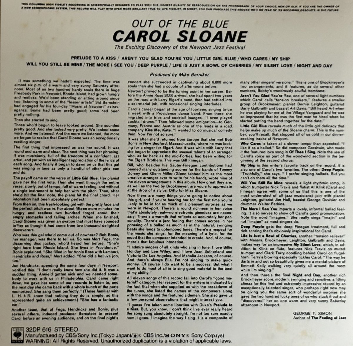 OM7341861341855's tweet photo. Carol Sloane - Night and Day 1961 https://t.co/e8J7R830QM

白人女性ボーカル.キャロル・スローンのデビューアルバム。(1961年録音・24才)ボブ・ブルックマイヤー(tb)がアレンジも担当、ジム・ホール(g)、クラーク・テリー(flh)も参加

#CarolSloane
#BobBrookmeyer
#JimHall
#ArtDavis
#ClarkTerry https://t.co/sSIfEvB7L6