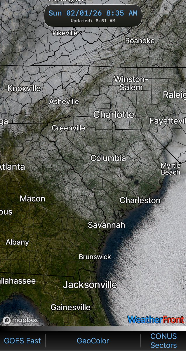 ❄️❄️ A RARE SIGHT ❄️❄️

SNOW all across Carolinas and northeast Georgia this morning as seen from space! 🛰️