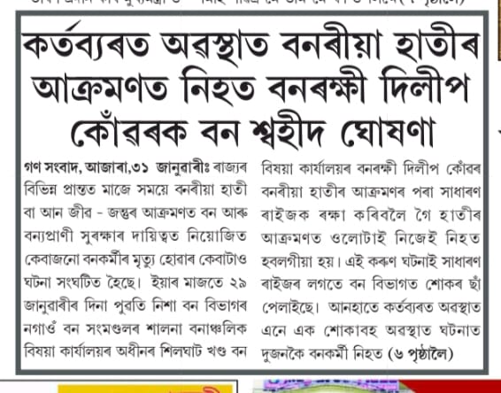 Assam Forest Rangers' Association tweet media