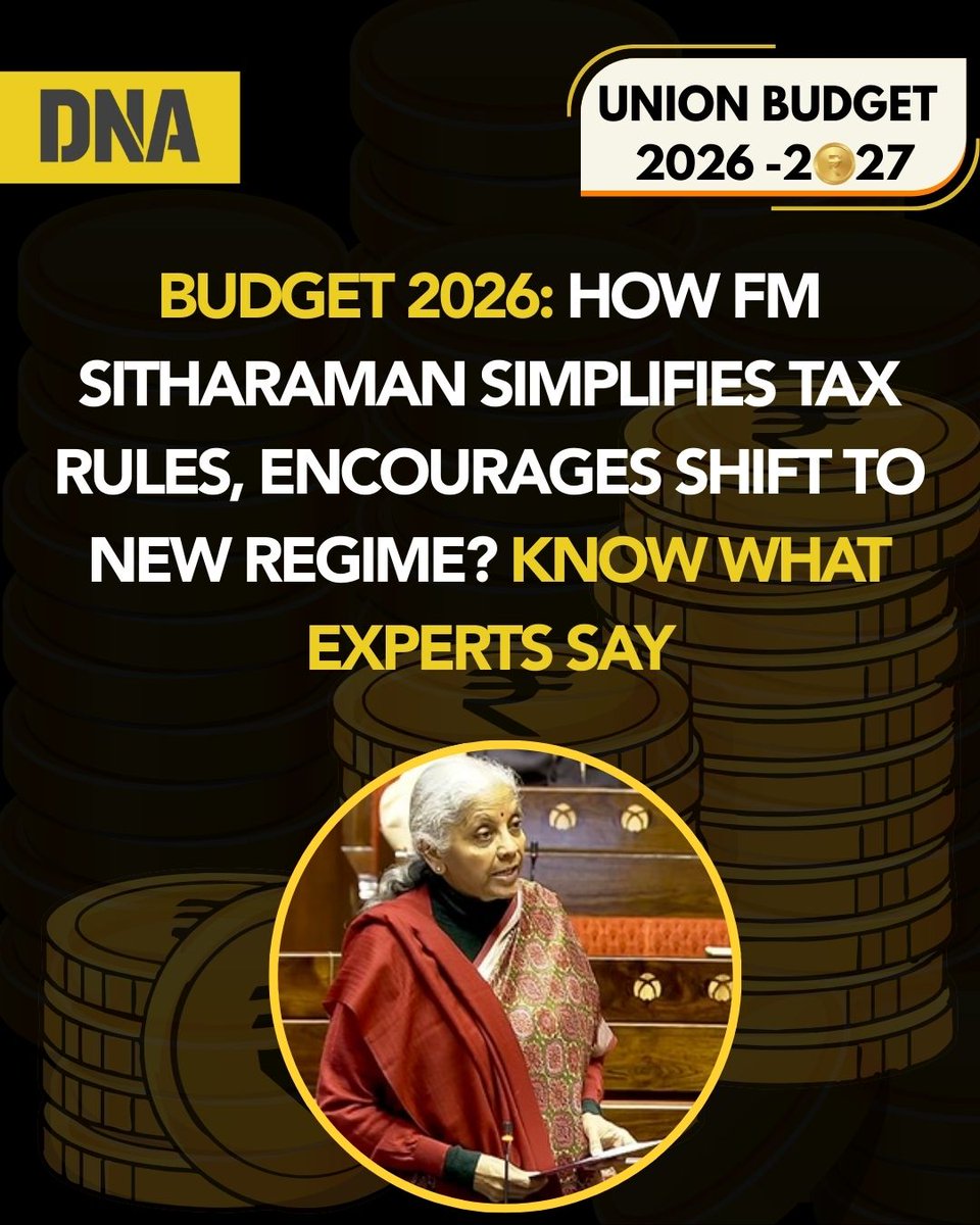 dna's tweet photo. #BudgetOnDNA | The government will have a comprehensive review of the Income Tax Act, 1961, and said the Income Tax Act, 2025, will come into effect from 1st April, 2026. The simplified Income Tax Rules and Forms will be notified. What did the government do for taxpayers? Did it push for a new tax regime?

Read Here: https://t.co/cxwtu5YRp0

#DNAUpdates | #UnionBudget2026 | #Budget2026 | #NirmalaSitharaman
