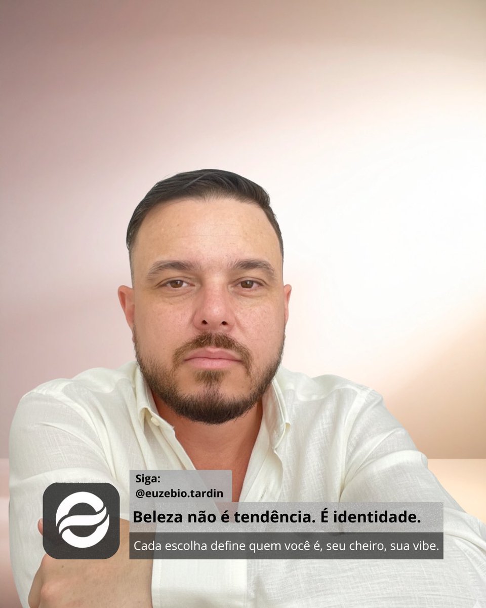 Beleza não é seguir regra.
Nem repetir tendência.

É entender quem você é
e escolher o que faz sentido pra você.

Aqui não é sobre produto.
É sobre identidade, presença
e escolhas conscientes.

Se você também acredita nisso, fica.

#EuzebioTardin